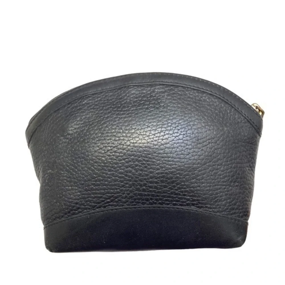 Coach vintage Sheridan black leather cosmetic case RARE 4038